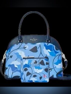 EUC Kate Spade Payton Nouveau Bloom Dome Satchel & Wallet Set